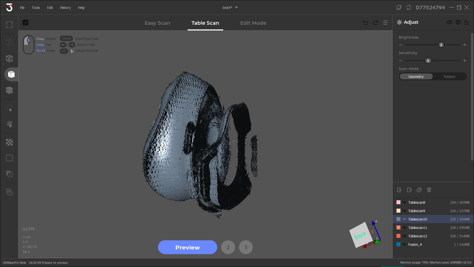 Another scan of the opposite side of the facemask.